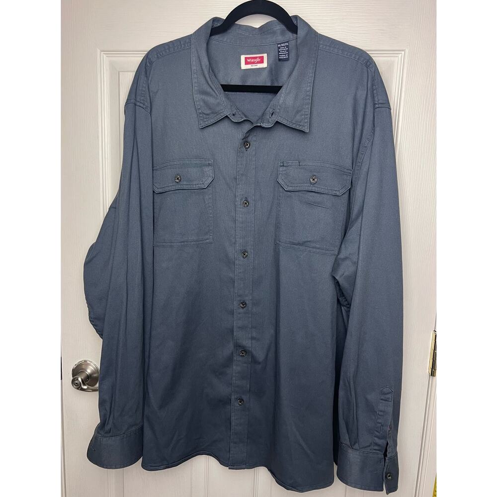 Wrangler Men's Long Sleeve Double Chest Pockets Shirt Size 3XL